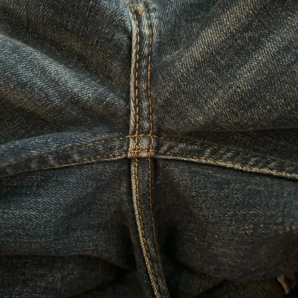 RE/DONE 70s Mid Rise Stove Pipe Jeans Royal Fade Size 27